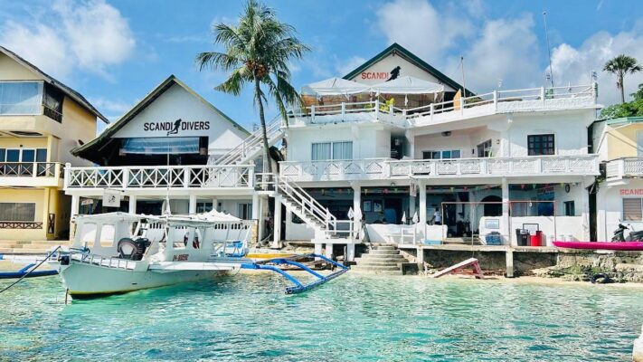 Scandi divers resort magazine cover image